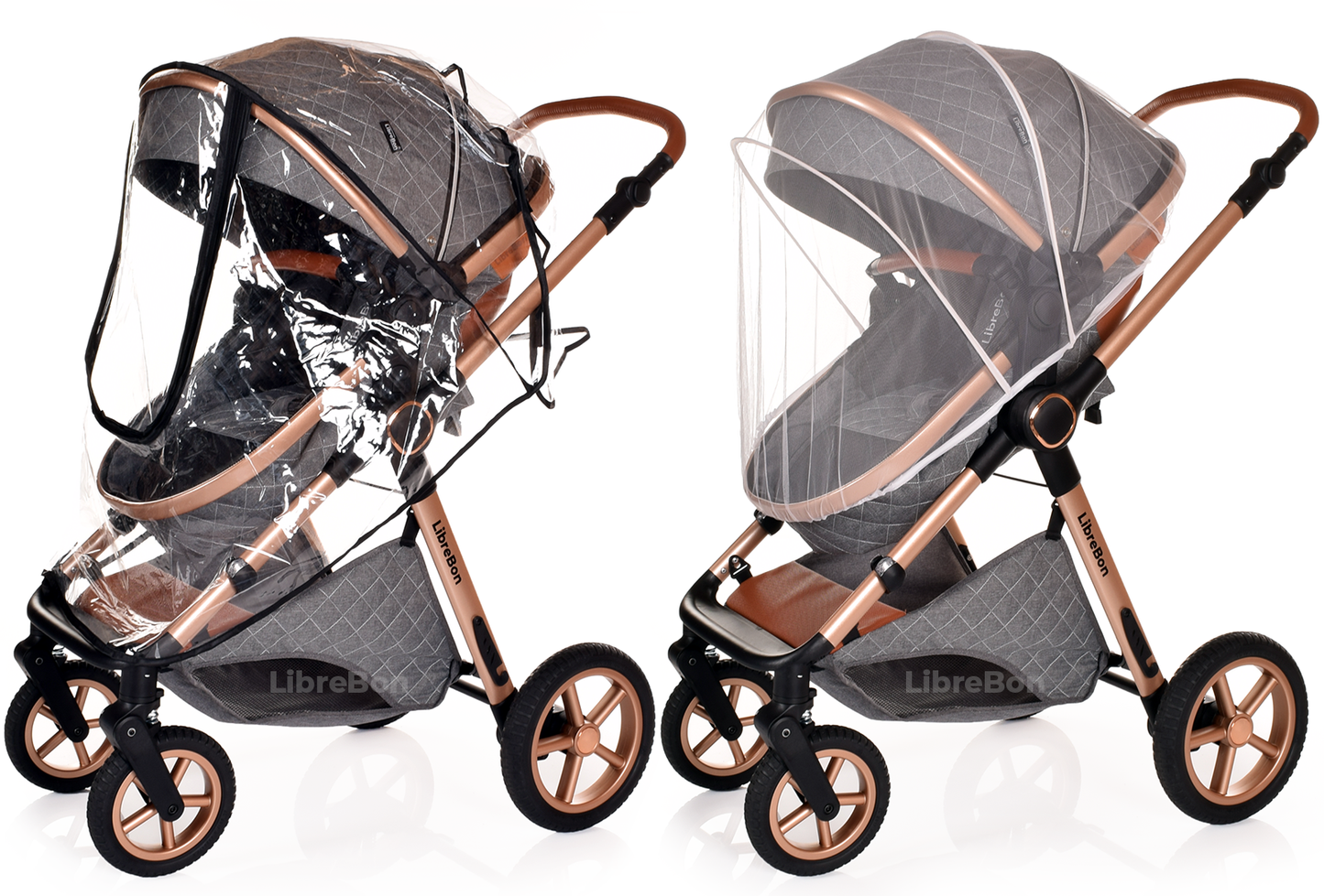 Librebon Pram Buggy Travel System With Car Seat Grey