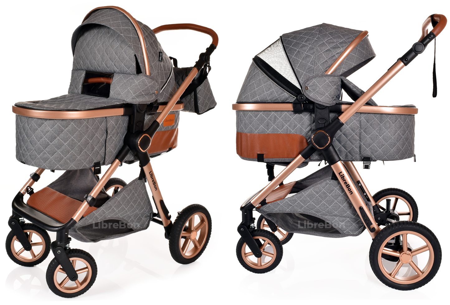 Librebon Pram Buggy Travel System With Car Seat Grey