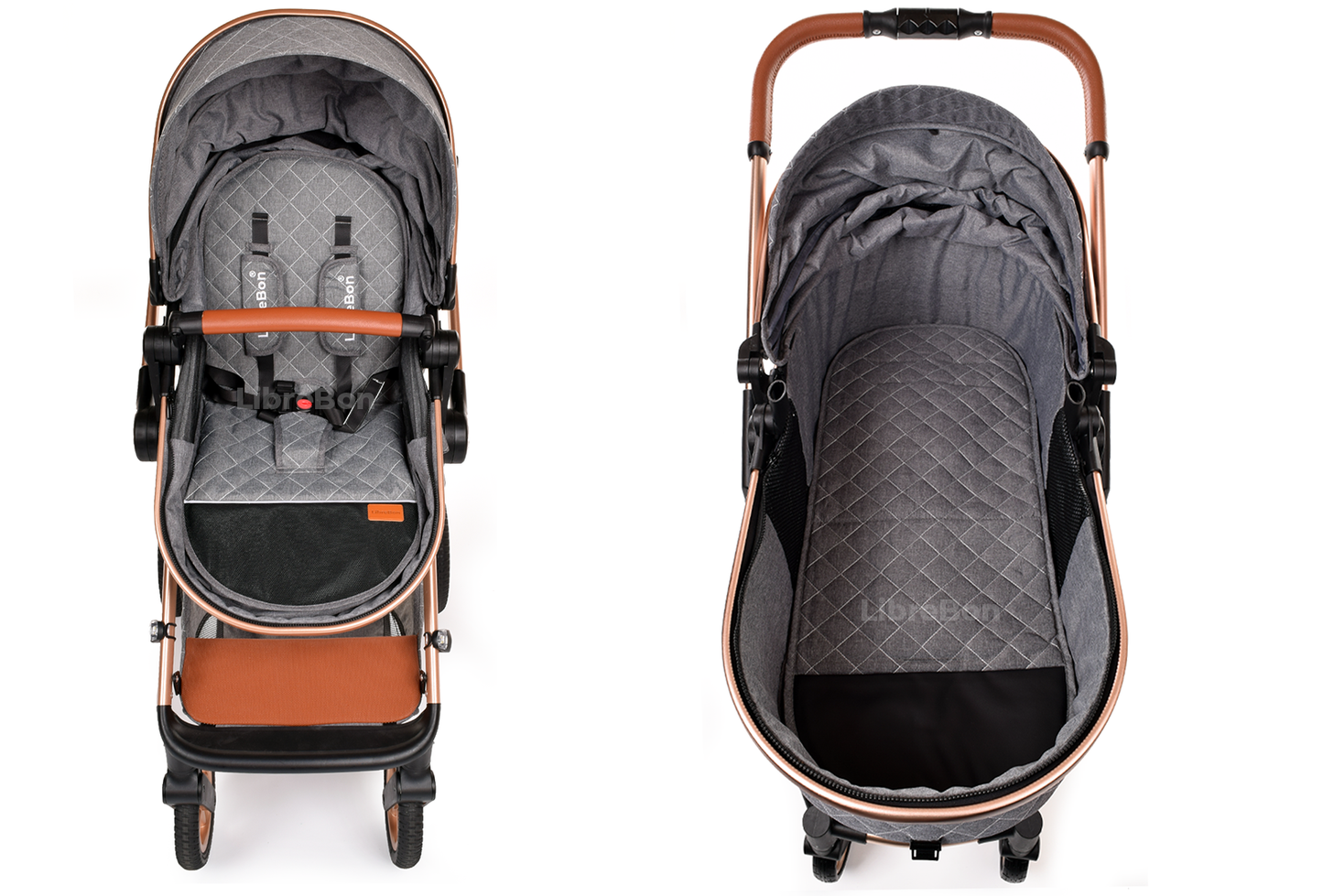 Librebon Pram Buggy Travel System With Car Seat  Grey