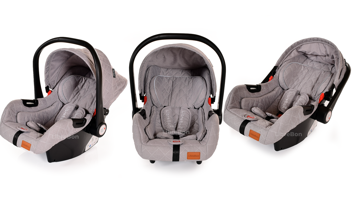 Librebon Pram Buggy Travel System With Car Seat Light Grey