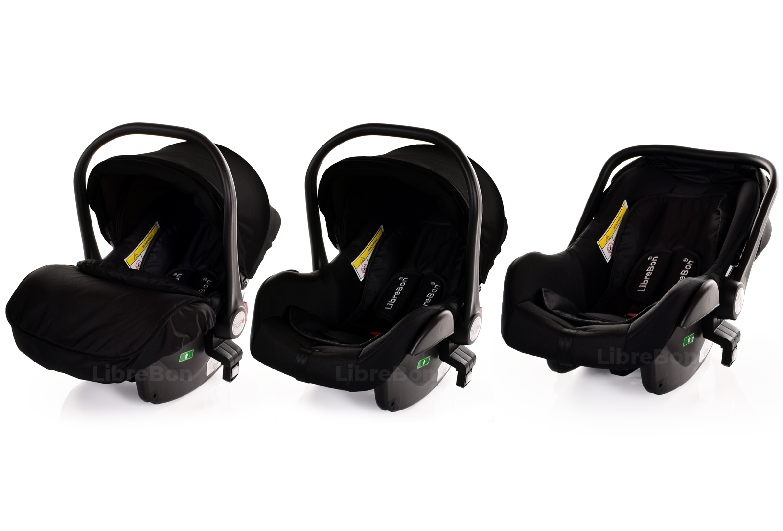 Baby Pram Pushchair Buggy 3 in 1 Travel System With Car Seat Black