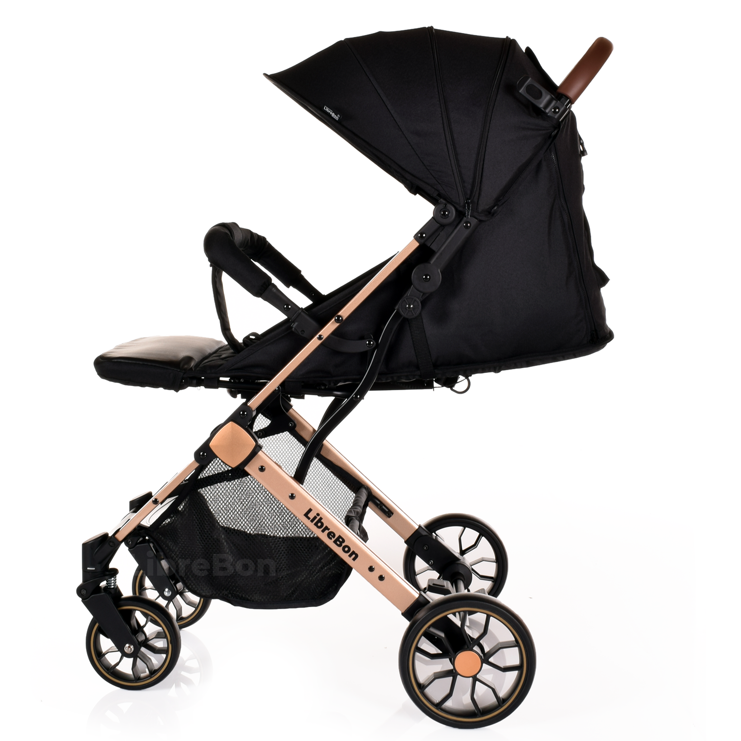 Librebon Lightweight  Baby Stroller Pram Foldable Travel Buggy Four Seasons Pushchair Black