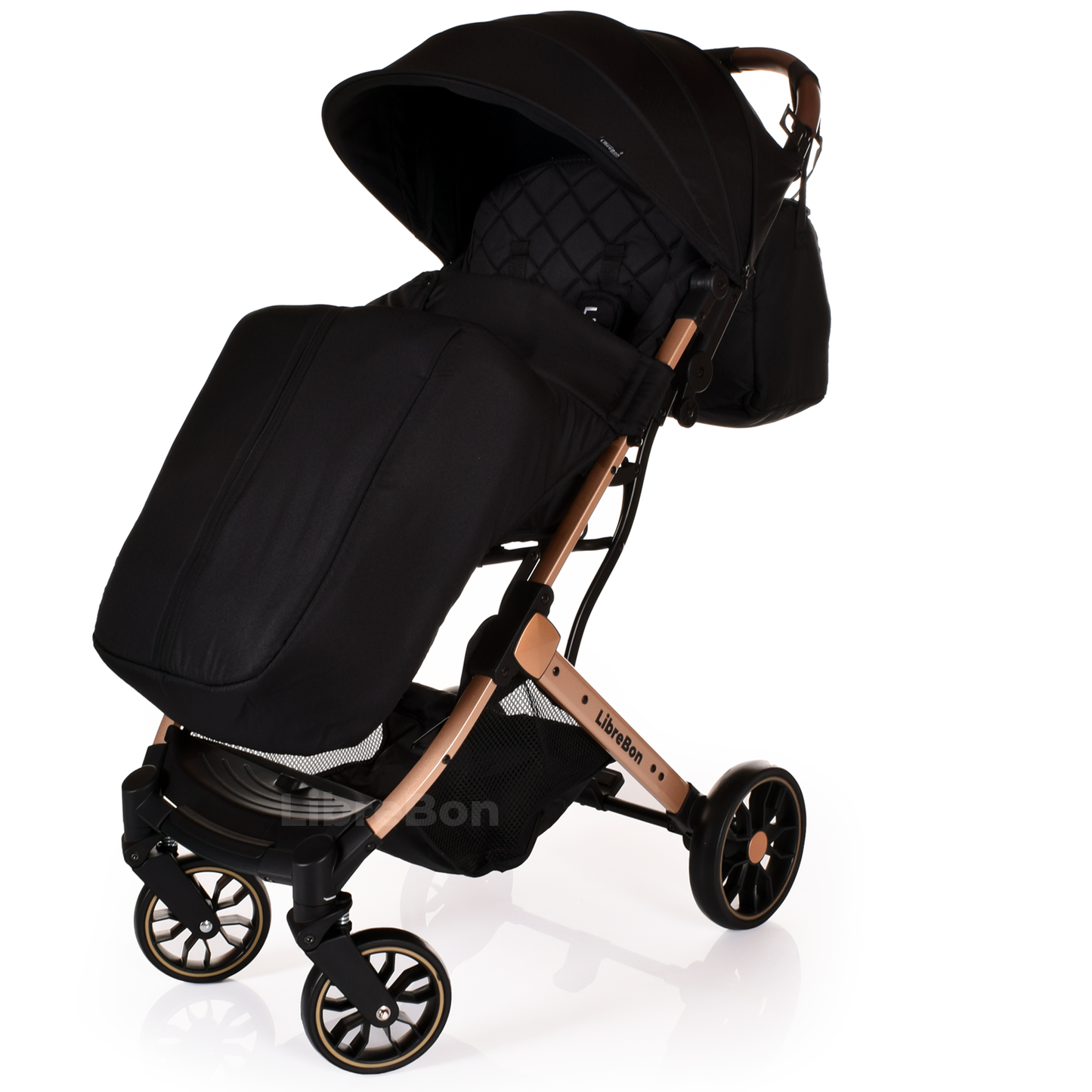 Librebon Lightweight  Baby Stroller Pram Foldable Travel Buggy Four Seasons Pushchair Black