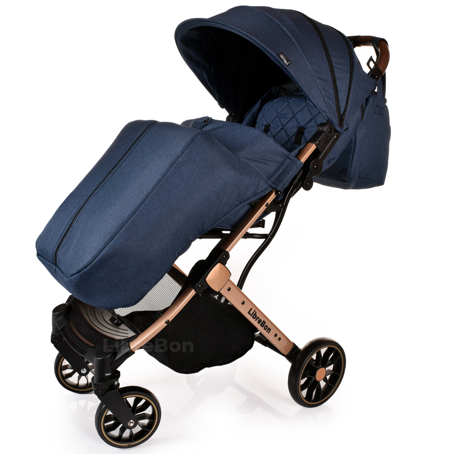 Librebon Lightweight  Baby Stroller Pram Foldable Travel Buggy Four Seasons Pushchair Blue