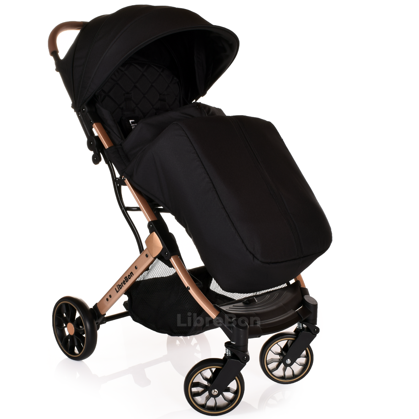 Librebon Lightweight  Baby Stroller Pram Foldable Travel Buggy Four Seasons Pushchair Black