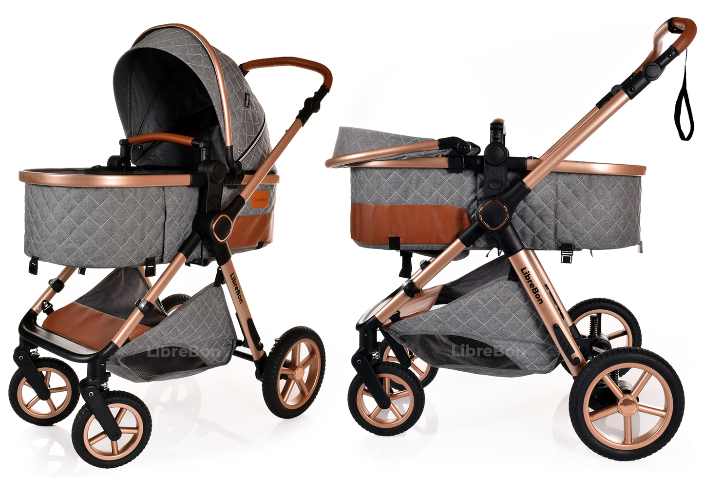 Librebon Pram Buggy Travel System With Car Seat  Grey