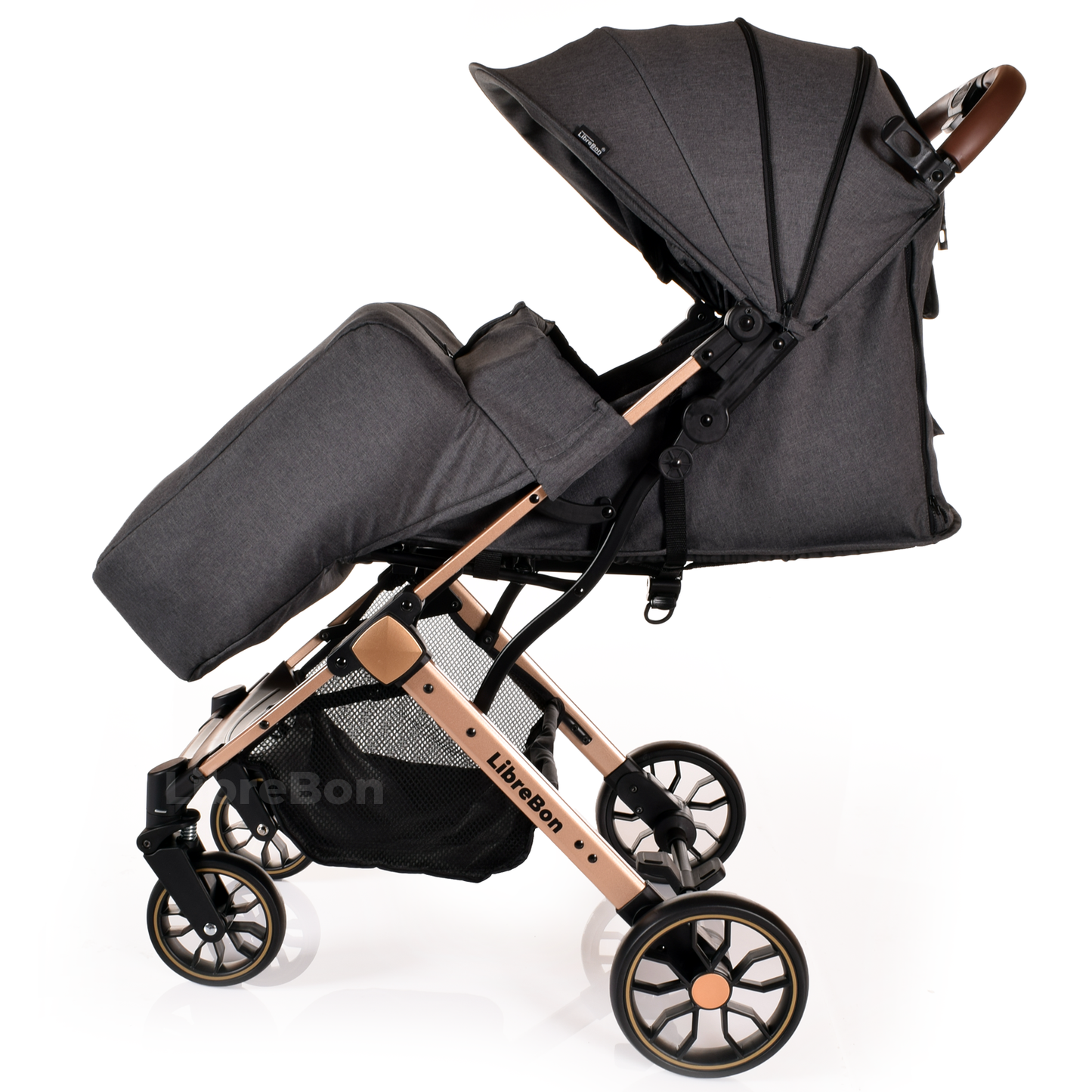 Librebon Lightweight  Baby Stroller Pram Foldable Travel Buggy Four Seasons Pushchair Grey