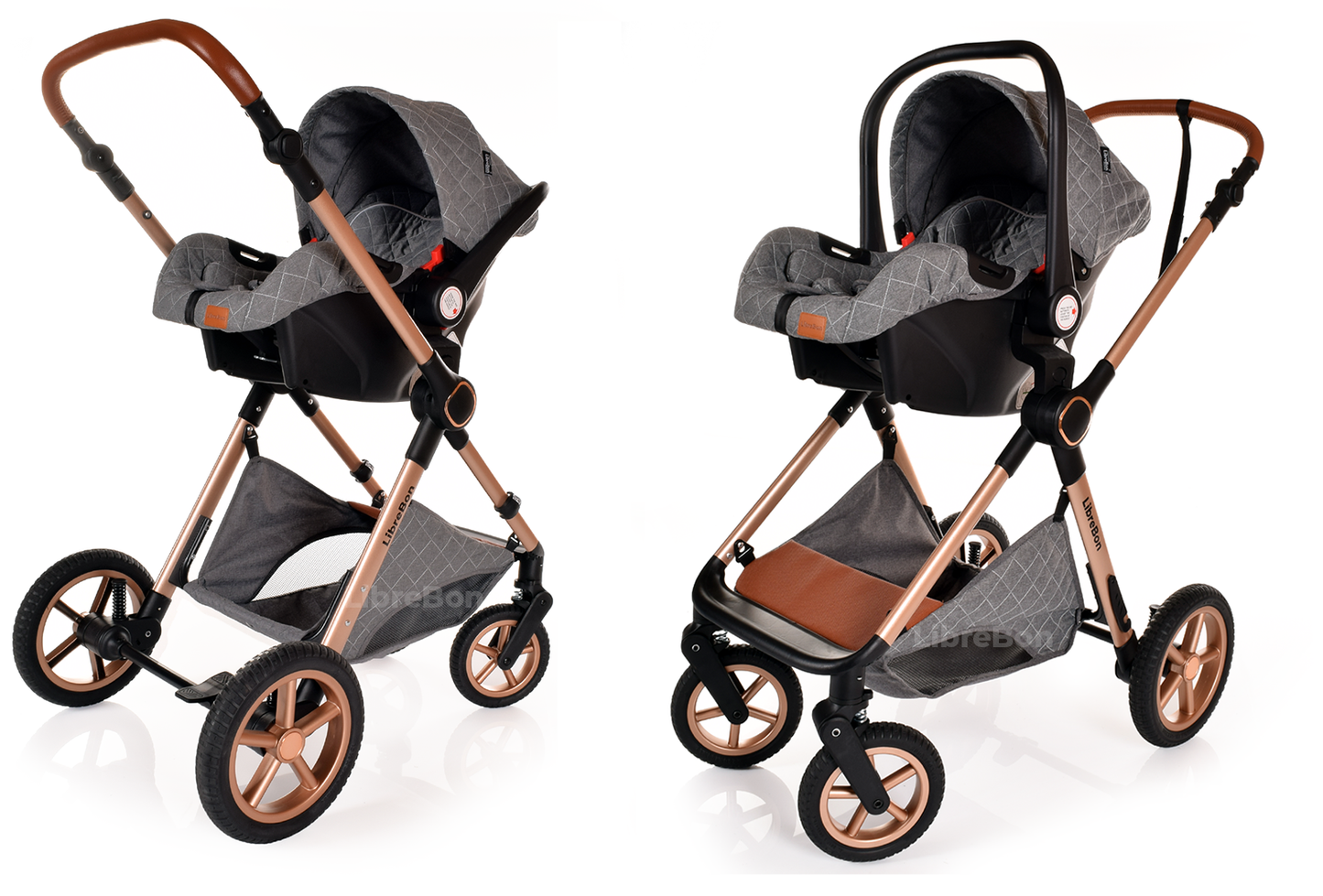 Librebon Pram Buggy Travel System With Car Seat  Grey