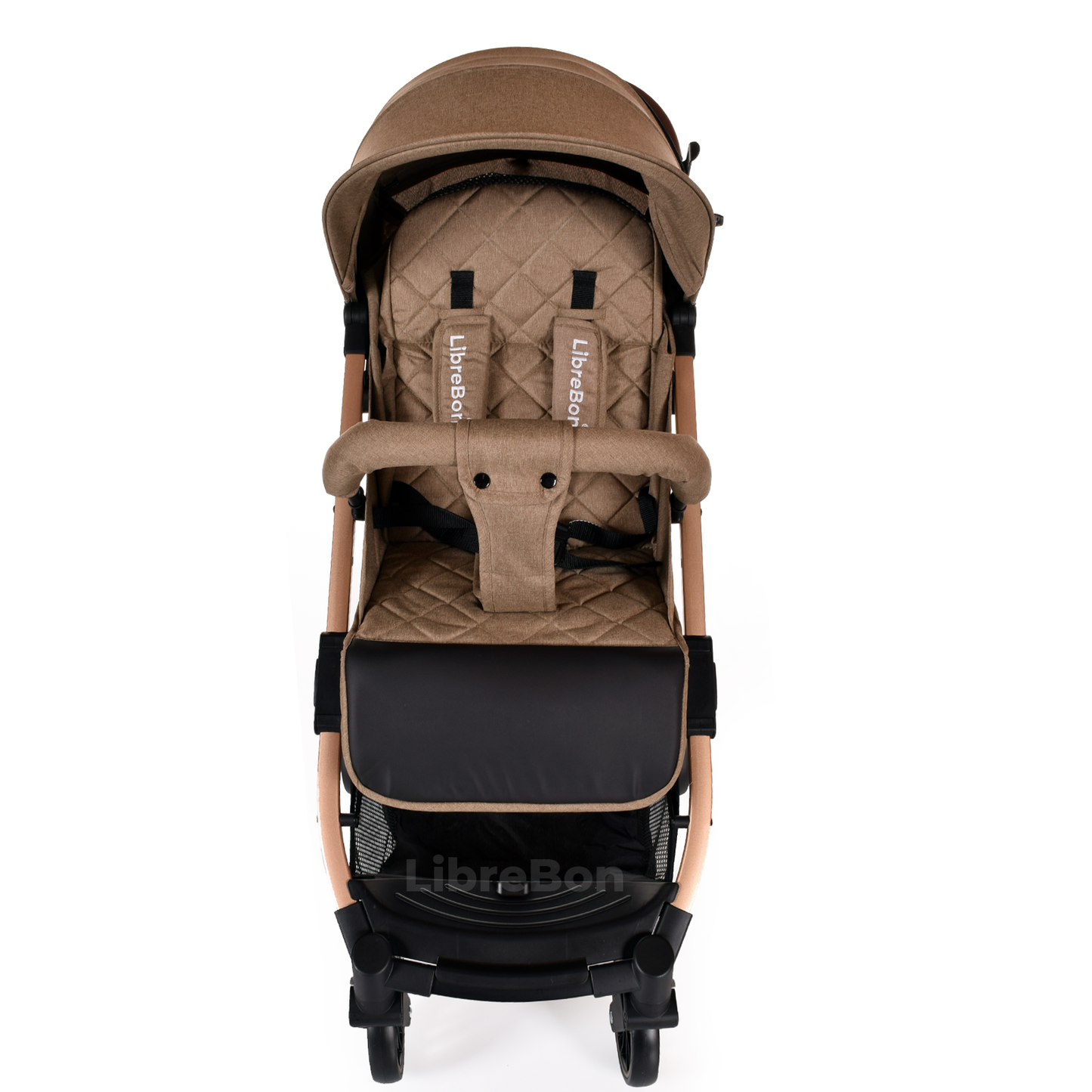 Librebon Lightweight  Baby Stroller Pram Foldable Travel Buggy Four Seasons Pushchair Green Beige