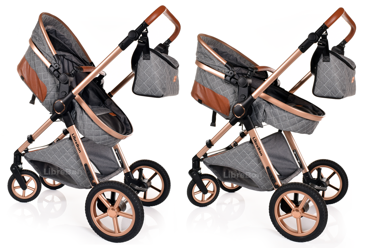 Librebon Pram Buggy Travel System With Car Seat  Grey