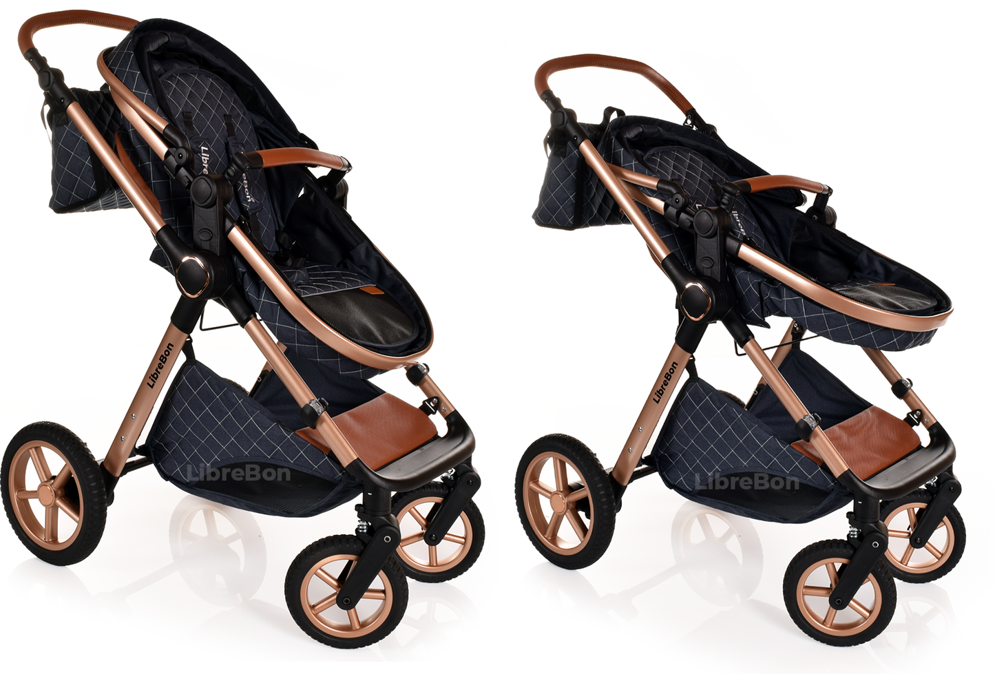 Librebon Baby Pram Buggy Travel System With Car Seat Blue Denim