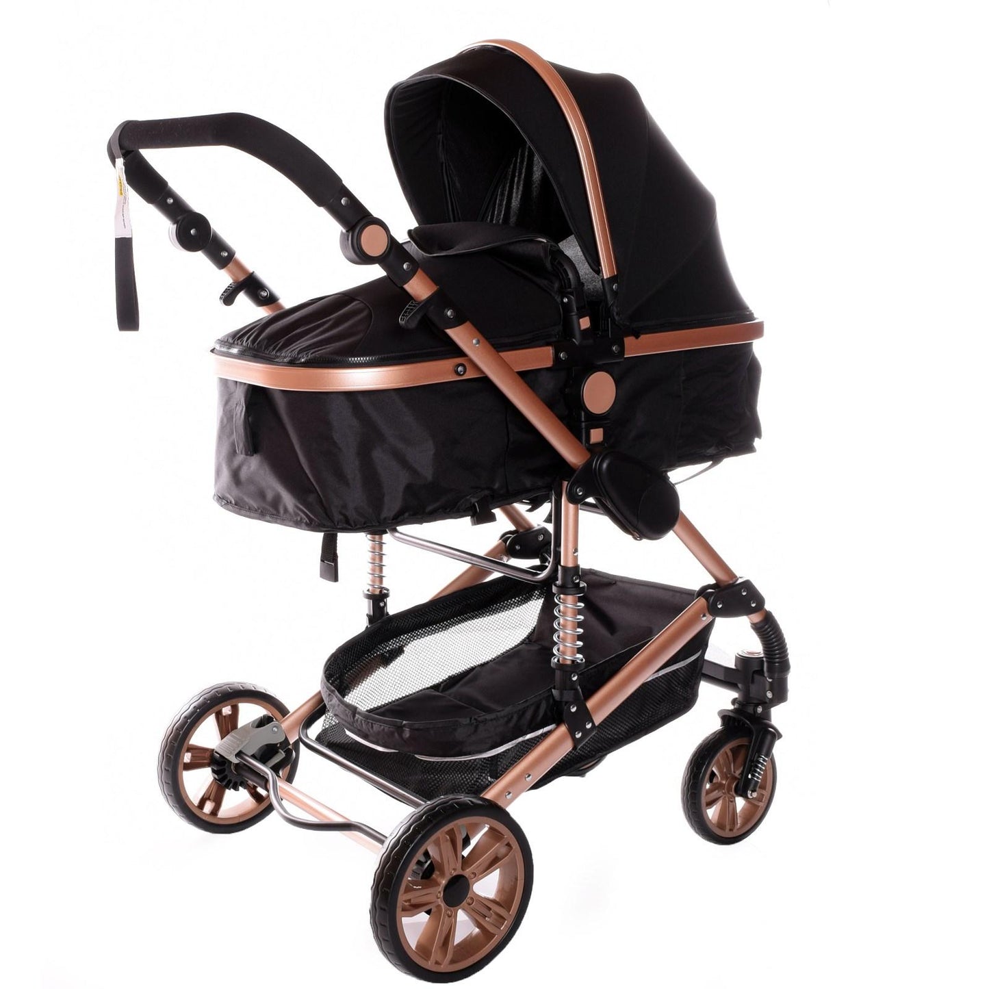 Baby Pram  Pushchair Buggy 3 in 1 Travel System With Car Seat Black