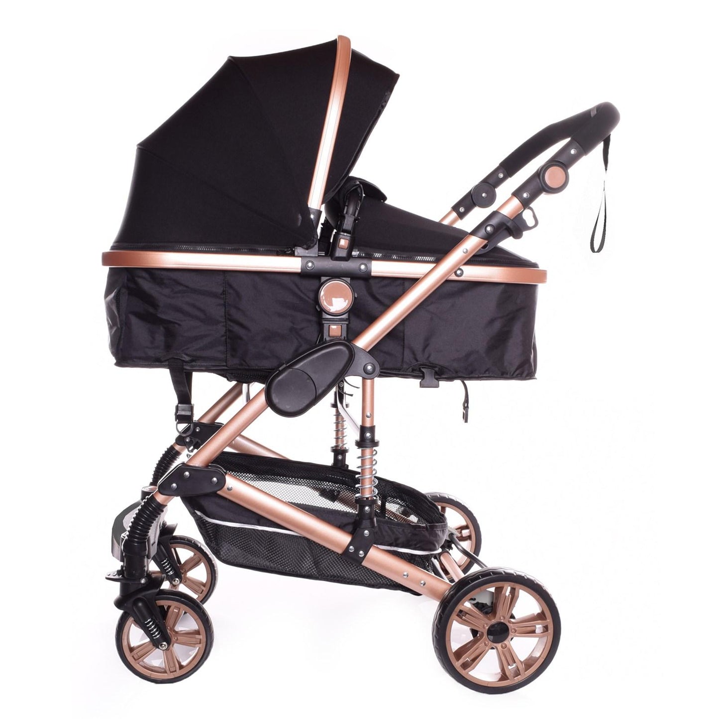 Baby Pram  Pushchair Buggy 3 in 1 Travel System With Car Seat Black