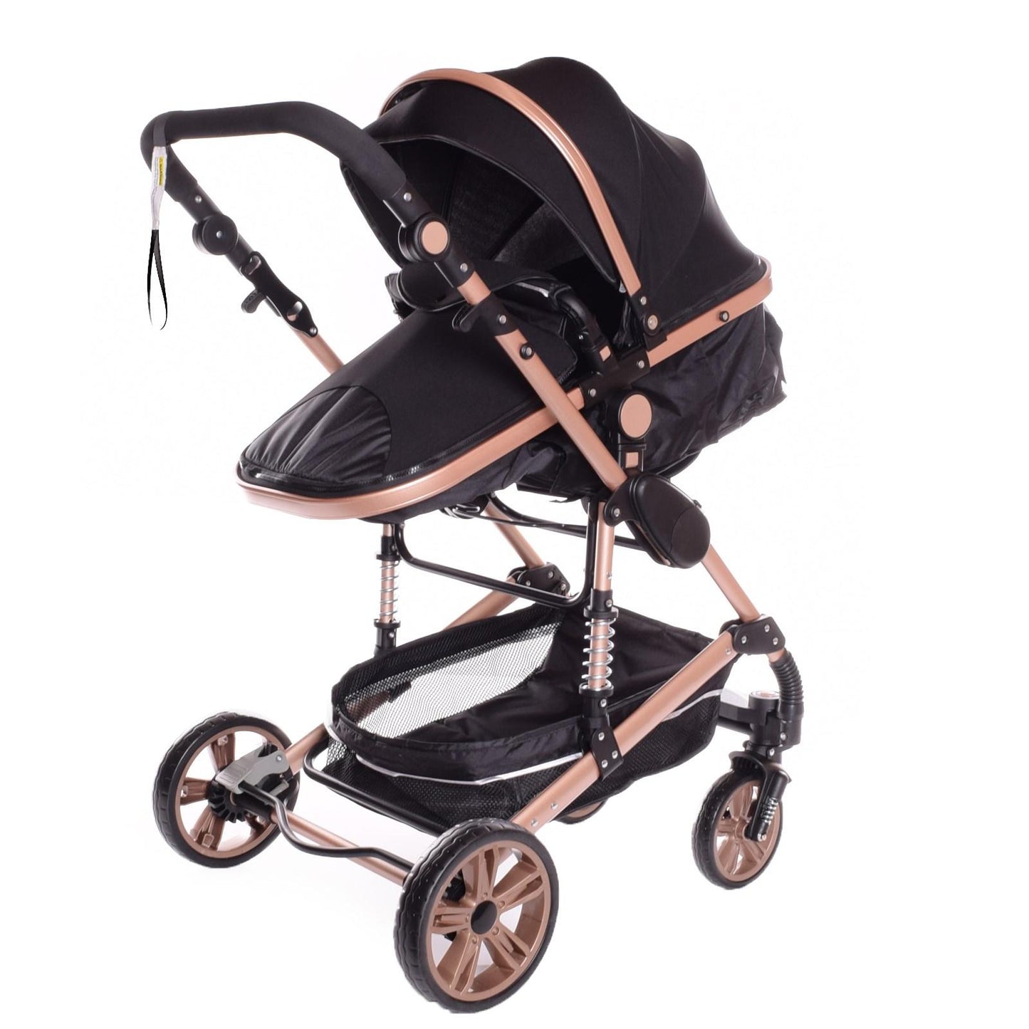 Baby Pram  Pushchair Buggy 3 in 1 Travel System With Car Seat Black