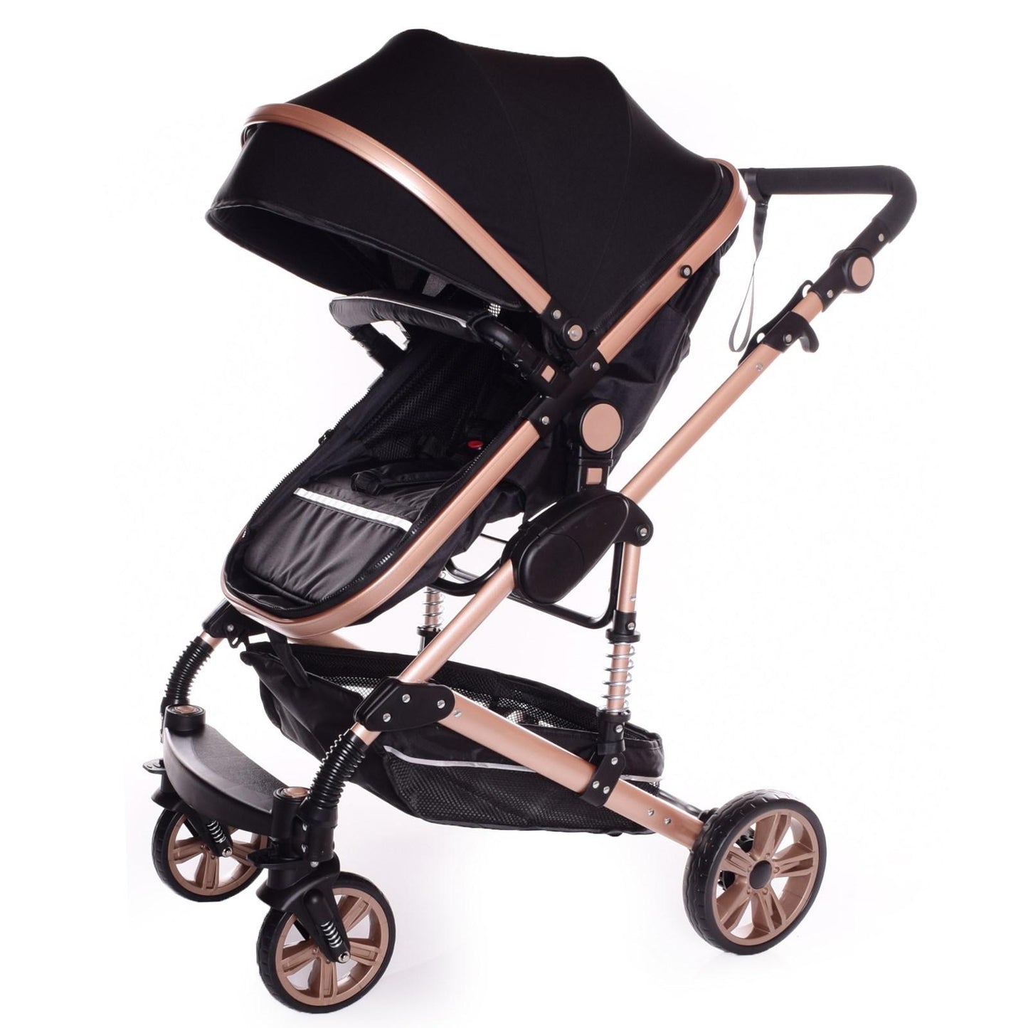 Baby Pram  Pushchair Buggy 3 in 1 Travel System With Car Seat Black