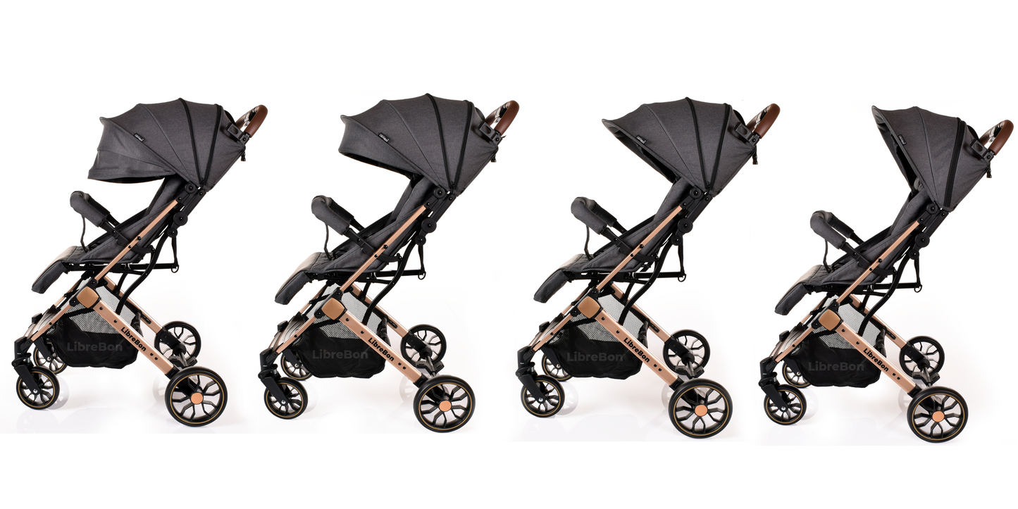 Librebon Lightweight  Baby Stroller Pram Foldable Travel Buggy Four Seasons Pushchair Blue