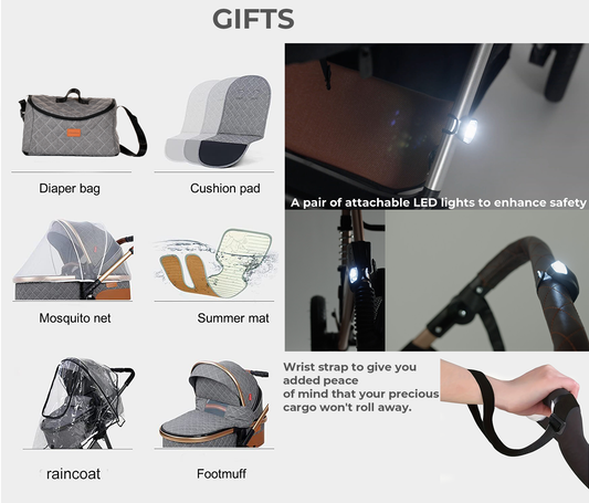 Librebon Baby Pram Buggy Travel System With Car Seat Blue Denim